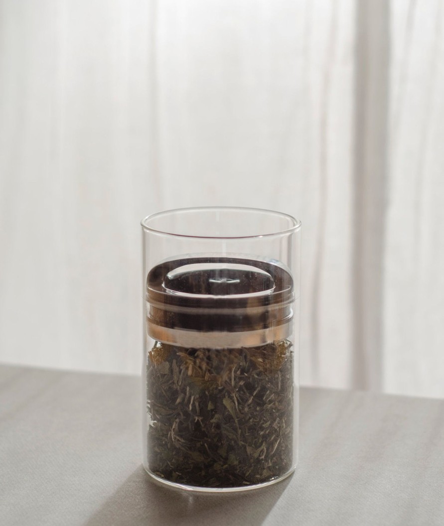 Teaware In Pursuit of Tea Airtight Glass Tea Canister - Large (24 Oz)